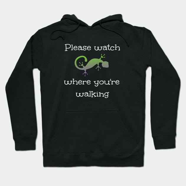 Funny Please Watch Where You're Walking Hoodie by egcreations